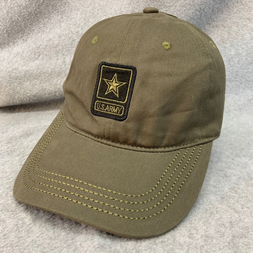 U.S. Army Star Logo Mens Green United Front Baseball Cap Adjustable OSFM